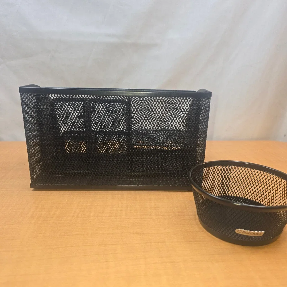 EasyPAG Mesh Desk Organizer Drawer Office Desktop Rolodex Clip Dish Black